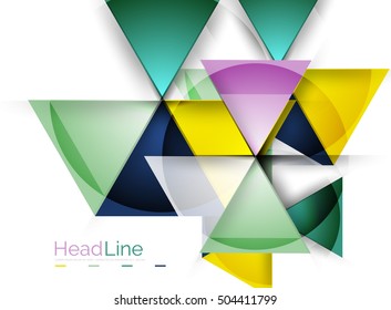 Modern business triangle abstract background