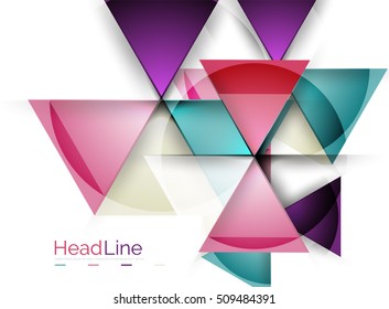 Modern business triangle abstract background
