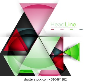 Modern business triangle abstract background