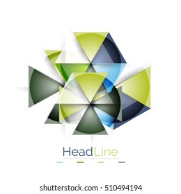 Modern business triangle abstract background