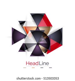 Modern business triangle abstract background