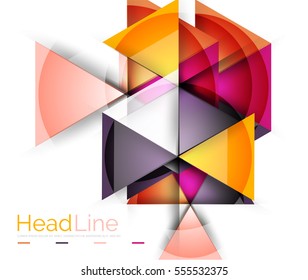 Modern business triangle abstract background