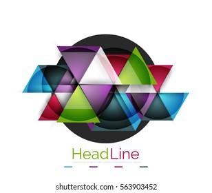 Modern business triangle abstract background