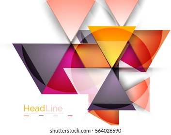 Modern business triangle abstract background