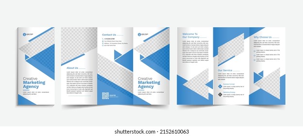 Modern business trifold brochure design template
