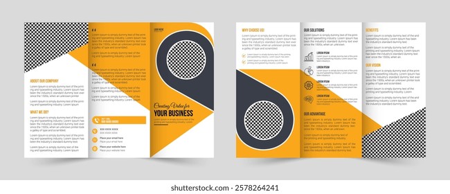 Modern Business Trifold Brochure Template Design.