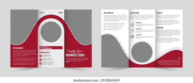 Modern Business Trifold Brochure Template Design.