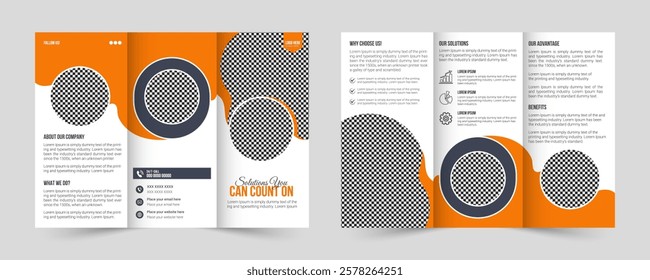 Modern Business Trifold Brochure Template Design.