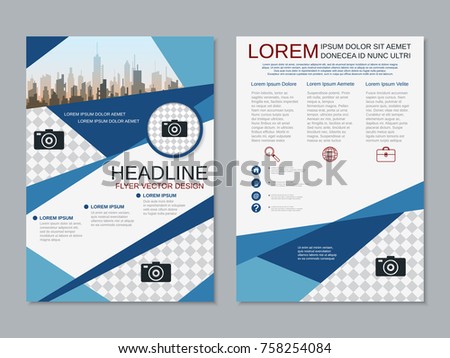modern business twosided flyer booklet brochure のベクター画像素材