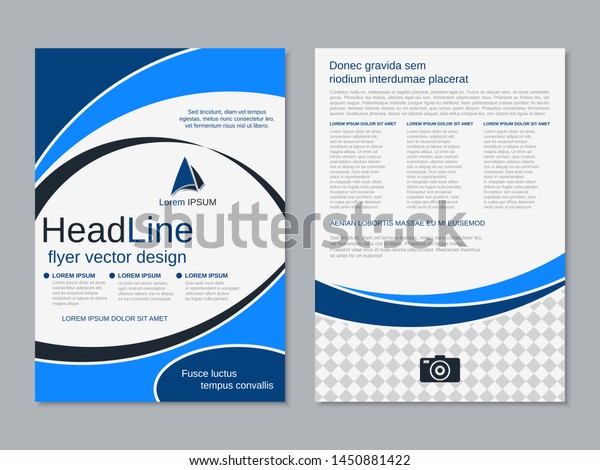 Modern Business Twosided Flyer Booklet Brochure Stock Vector Royalty Free
