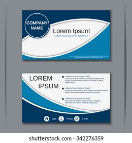 Modern business two-sided visiting card, banner, badge, poster, sticker, mockup, flyer, coupon, voucher, label vector template