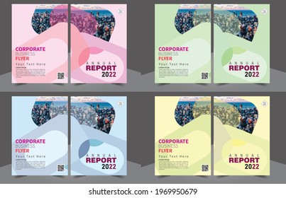 Modern Business vector flyer design eps. Company brochure, annual report, design templates. Magazine infographic poster, Corporate promotion flyer design layout. Free size front page and back page.