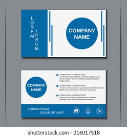 Modern business visiting card, banner, sticker, label template. Abstract vector design.