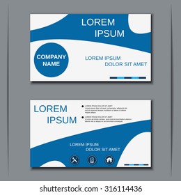 Modern business visiting card, banner, sticker, mockup, flyer, label template. Abstract vector design.