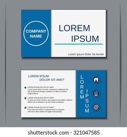 Modern business visiting card, banner, badge, sticker, mockup, flyer, label vector template. Abstract geometric design