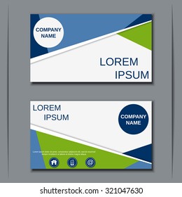Modern business visiting card, banner, badge, sticker, mockup, flyer, label vector template. Abstract geometric design