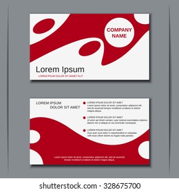 Modern business visiting card, banner, badge, sticker, mock up, flyer, label vector template. Abstract geometric background.