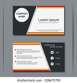 Modern business visiting card, banner, badge, sticker, mock up, flyer, label vector template. Abstract geometric background.