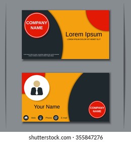 Modern business visiting card, banner, badge, poster, sticker, mockup, flyer, coupon, voucher, label vector design template