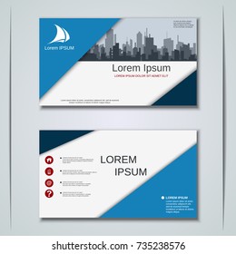 Modern business visiting card, label, sticker, badge vector design template