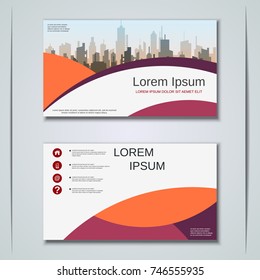 Modern business visiting card, label, sticker, badge vector design template