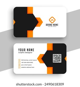 modern business visiting card layout a ready to print design vector