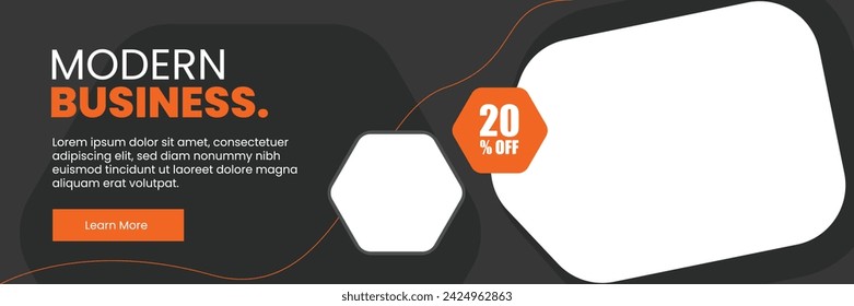Modern Business web banner template
