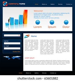 modern business web page template