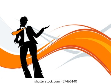 modern business woman background