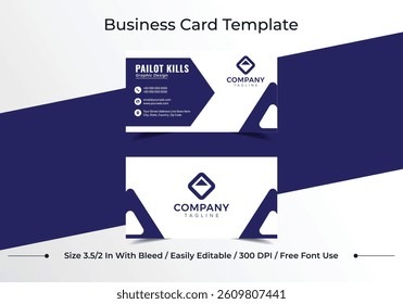Modern bussines card design. Creative and elegant business card design.Simple business card template design. 