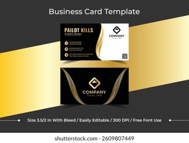 Modern bussines card design. Creative and elegant business card design.Simple business card template design. 