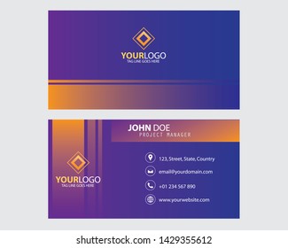 Modern Bussines Card. Simple Business Card Design. Creative And Elegant Business Card Design. Simple Business Card Template. Vector Illustration