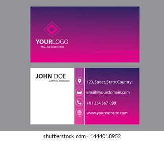 Modern Bussines Card. Simple Business Card Design. Creative And Elegant Business Card Design. Simple Business Card Template. Vector Illustration. Eps 10