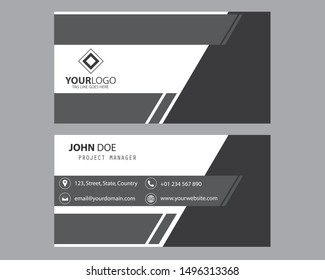 Modern bussines card. Simple business card design. Creative and elegant business card design. Simple business card template. Vector illustration. Eps 10