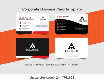 Modern bussines card. Simple business card design. Creative and elegant business card design. Simple business card template