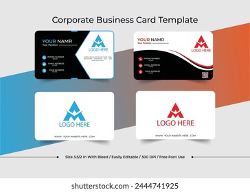 Modern bussines card. Simple business card design. Creative and elegant business card design. Simple business card template