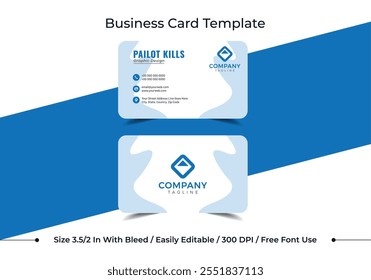 Modern bussines card. Simple business card design. Creative and elegant business card design. Simple business card template