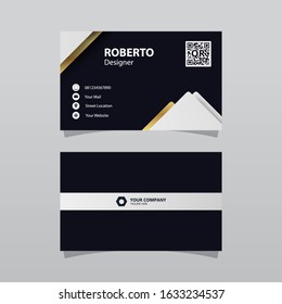 Modern Bussines Card Template. Elegant Element Composition Design With Gold Color Effect.