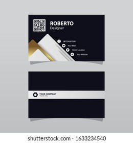 Modern Bussines Card Template. Elegant Element Composition Design With Gold Color Effect.