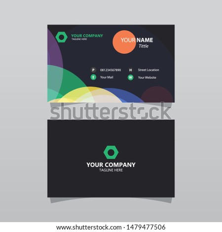 Modern bussines card template. Elegant element composition design with clean concept.