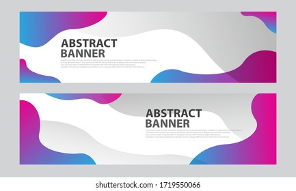 Modern bussiness banners with gradient shapes. Vector abstract design banner web template. Eps 10