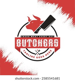 A modern butcher logo design