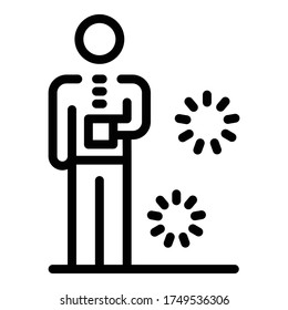 Icono de mayordomo moderno. Esquema del icono del vector del mayordomo moderno para el diseño web aislado en fondo blanco