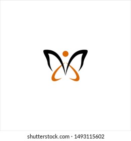 modern butterfly concept logo design
