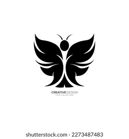 Modern butterfly creative flat icon logo design