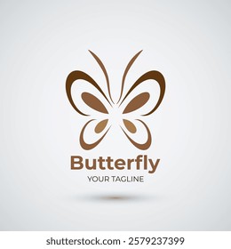 Modern butterfly logo design template