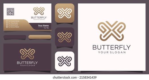 modern butterfly logo design vector