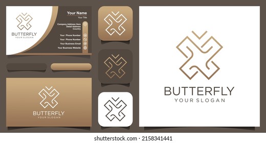 vector de diseño de logotipo de mariposa moderna