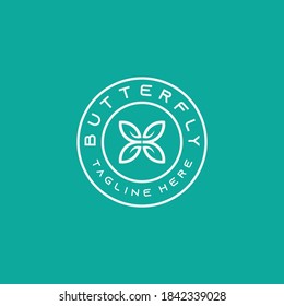 elementos de plantilla de logotipo de mariposa moderna