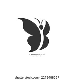 Modern butterfly unique flat simple logo